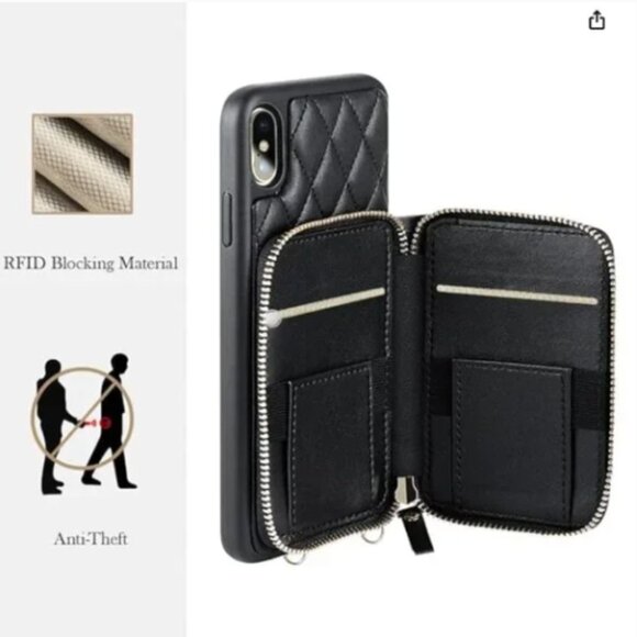 Kate Spade Case Apple iPhone 14 Pro Leopard Print Crossbody Faux Quilted Leather - Picture 13 of 16